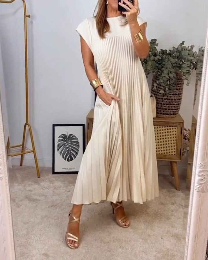 Drune | Smarte Plissee Baumwollkleid