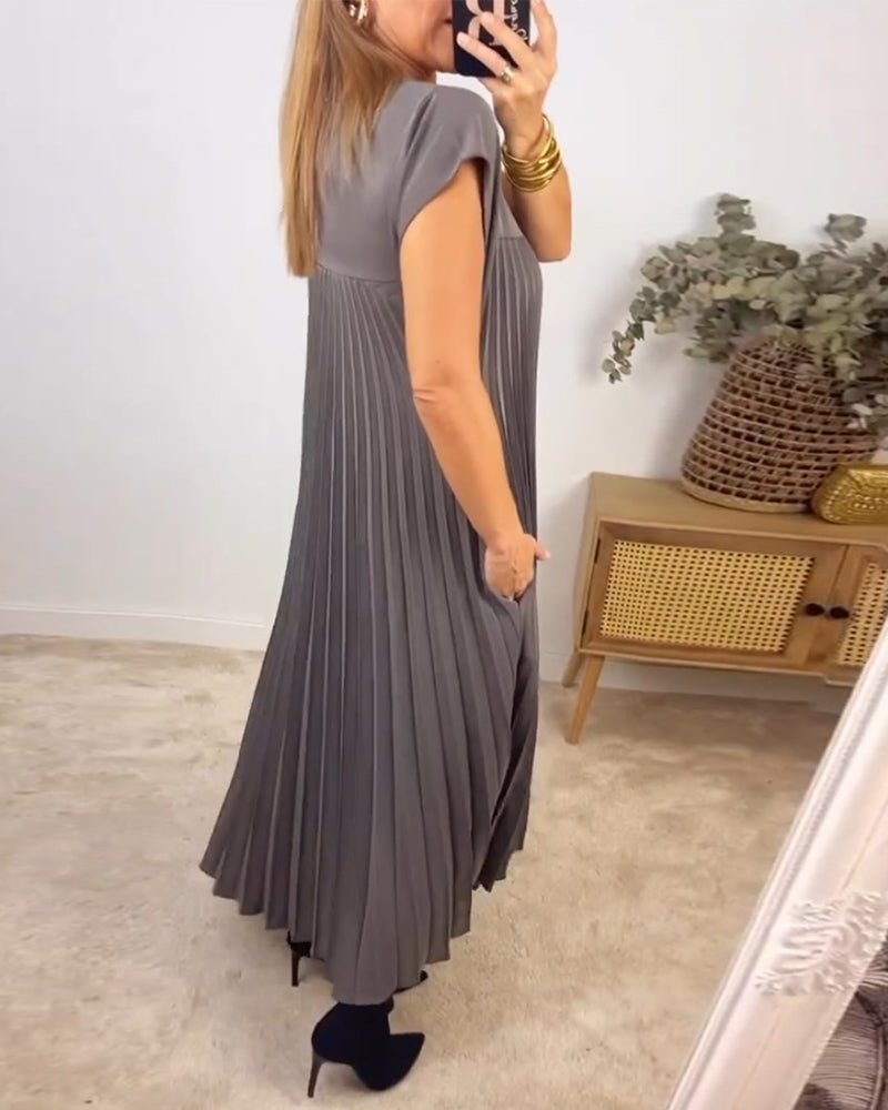 Drune | Smarte Plissee Baumwollkleid