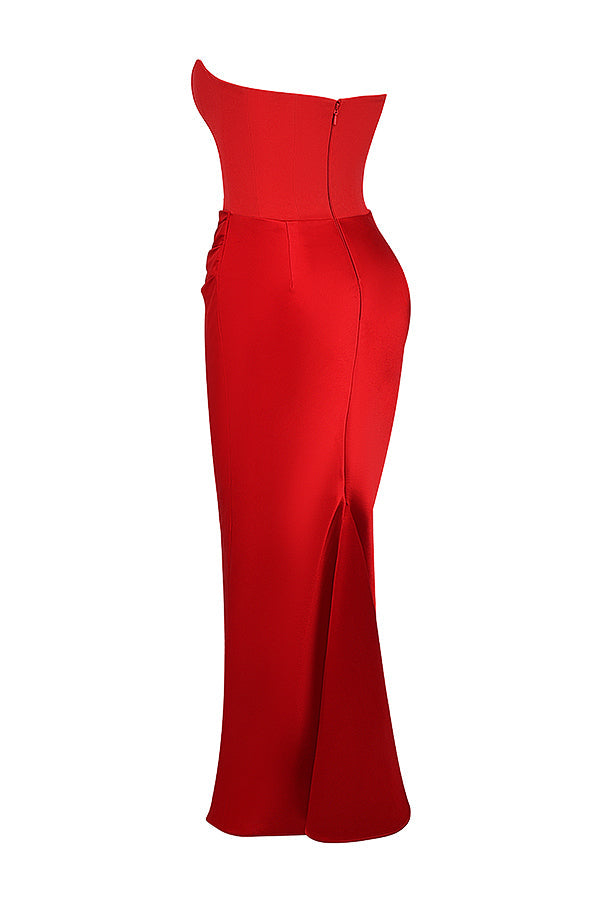 Drune | Trägerloses Korsett Maxi Kleid