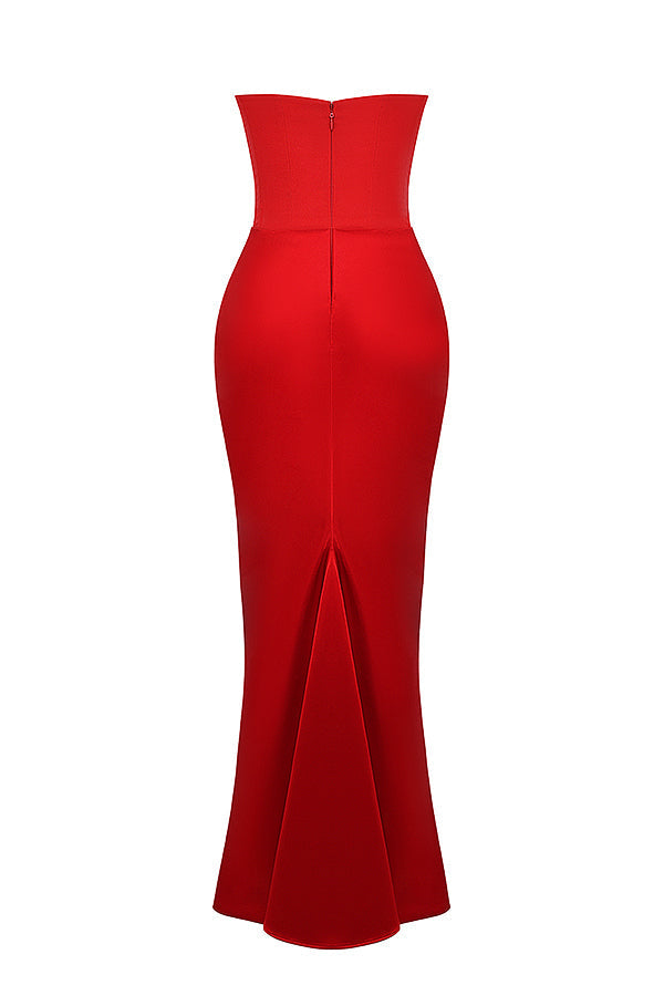 Drune | Trägerloses Korsett Maxi Kleid