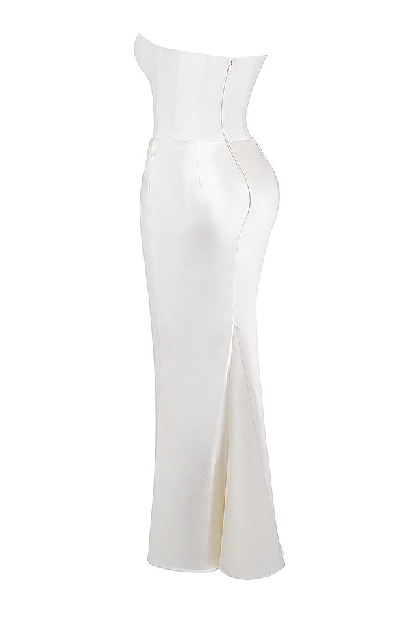 Drune | Trägerloses Korsett Maxi Kleid