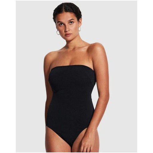 Drune | Sea Dive Bandeau Bademode Schwarz