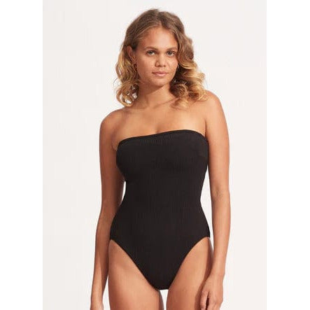 Drune | Sea Dive Bandeau Bademode Schwarz