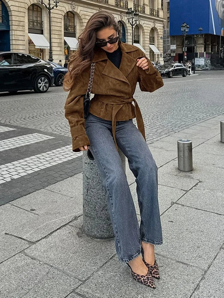 Drune | Retro Wildlederjacke