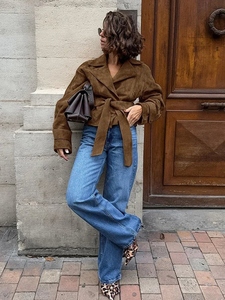 Drune | Retro Wildlederjacke