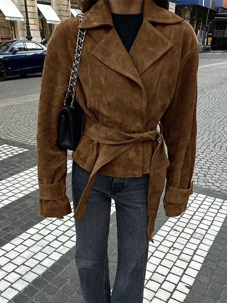Drune | Retro Wildlederjacke