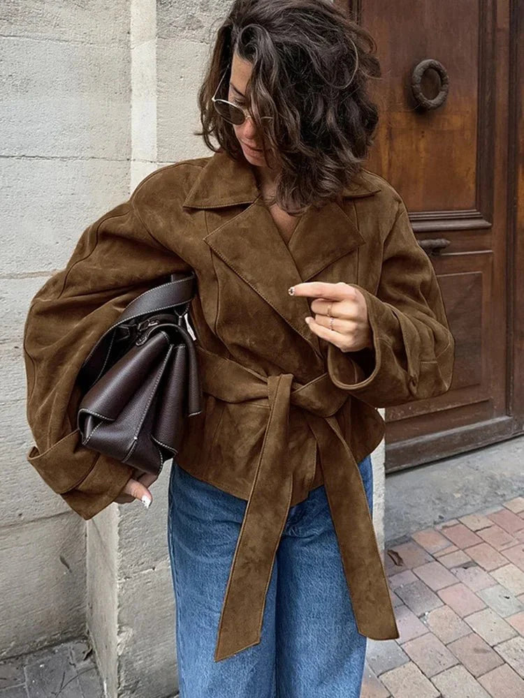 Drune | Retro Wildlederjacke