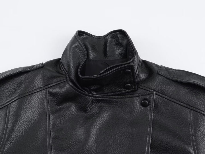 Drune | Asymmetrische Lederjacke