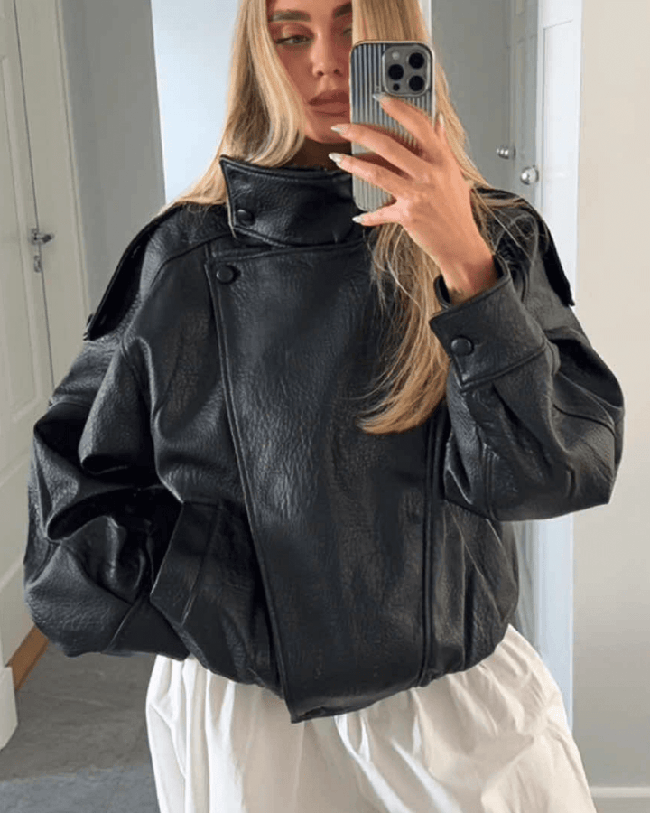 Drune | Asymmetrische Lederjacke