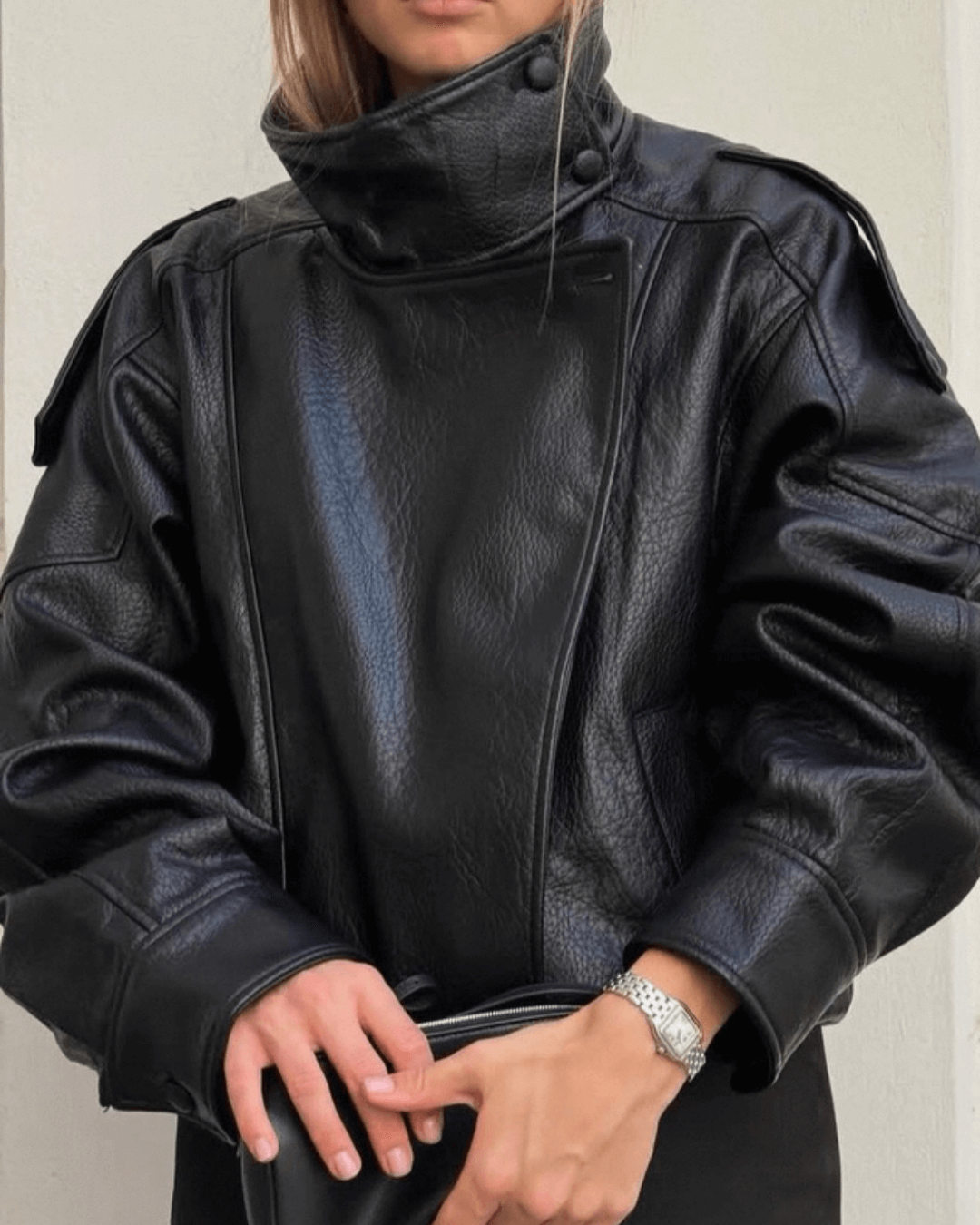 Drune | Asymmetrische Lederjacke