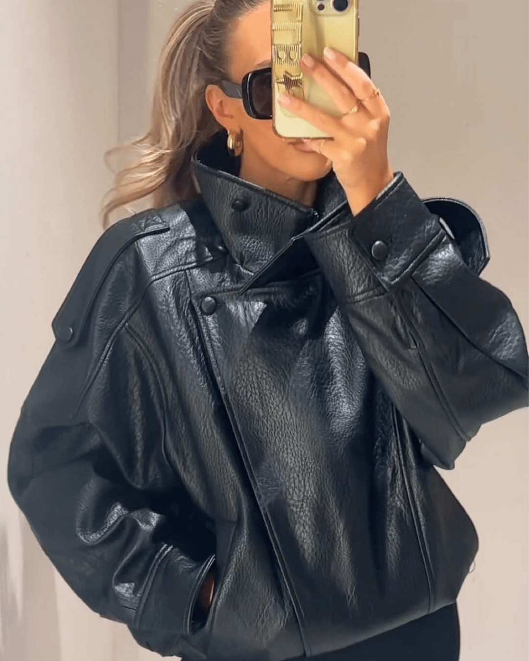 Drune | Asymmetrische Lederjacke