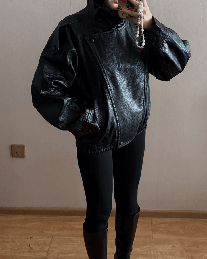 Drune | Asymmetrische Lederjacke