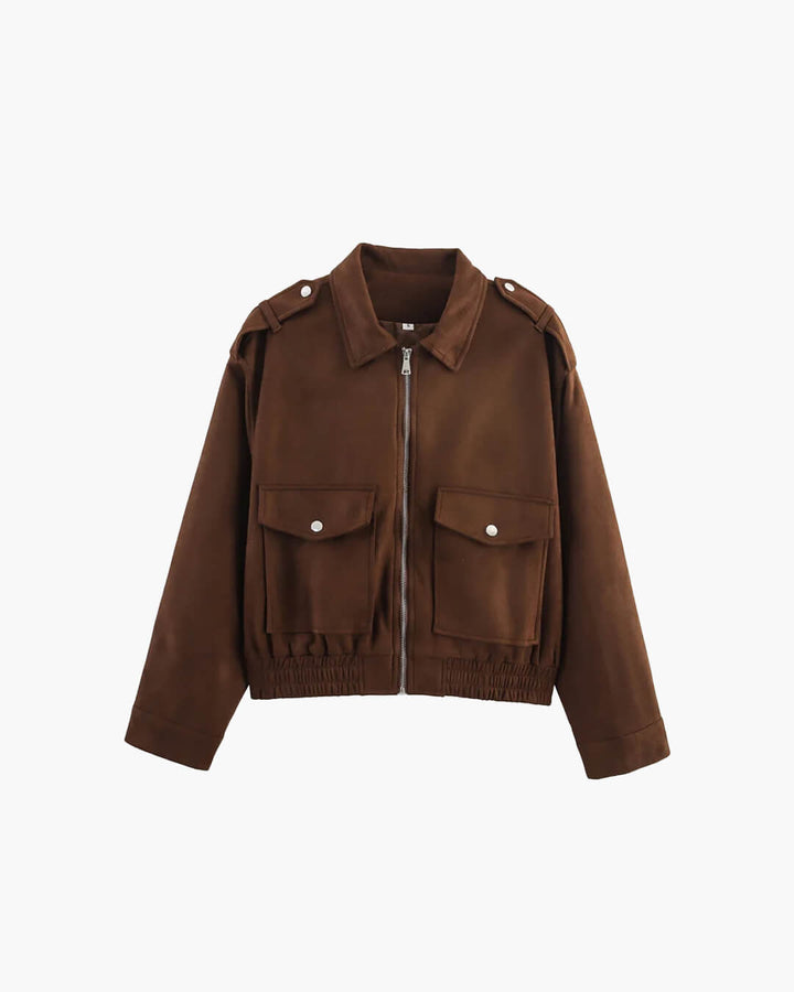 Drune | Suede-Pilotjacke