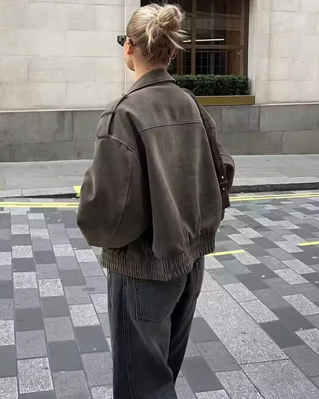 Drune | Suede-Pilotjacke