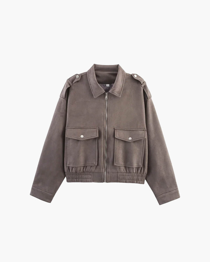 Drune | Suede-Pilotjacke