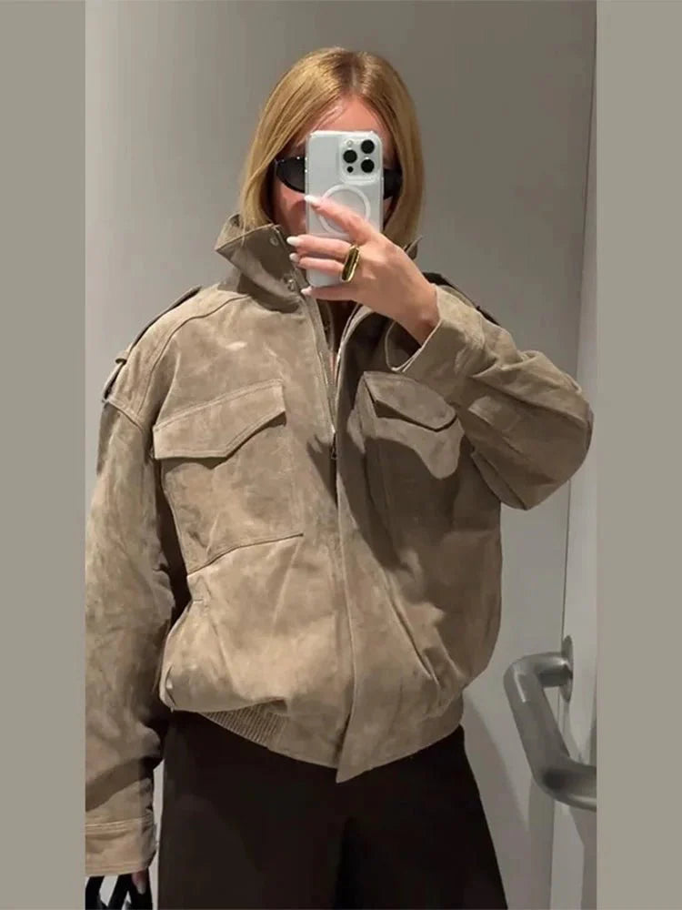 Drune | Wildleder Motorradjacke