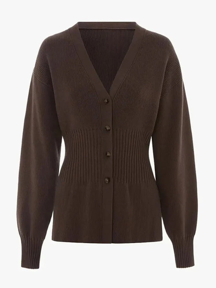Drune | Taillierter V-Ausschnitt Cardigan
