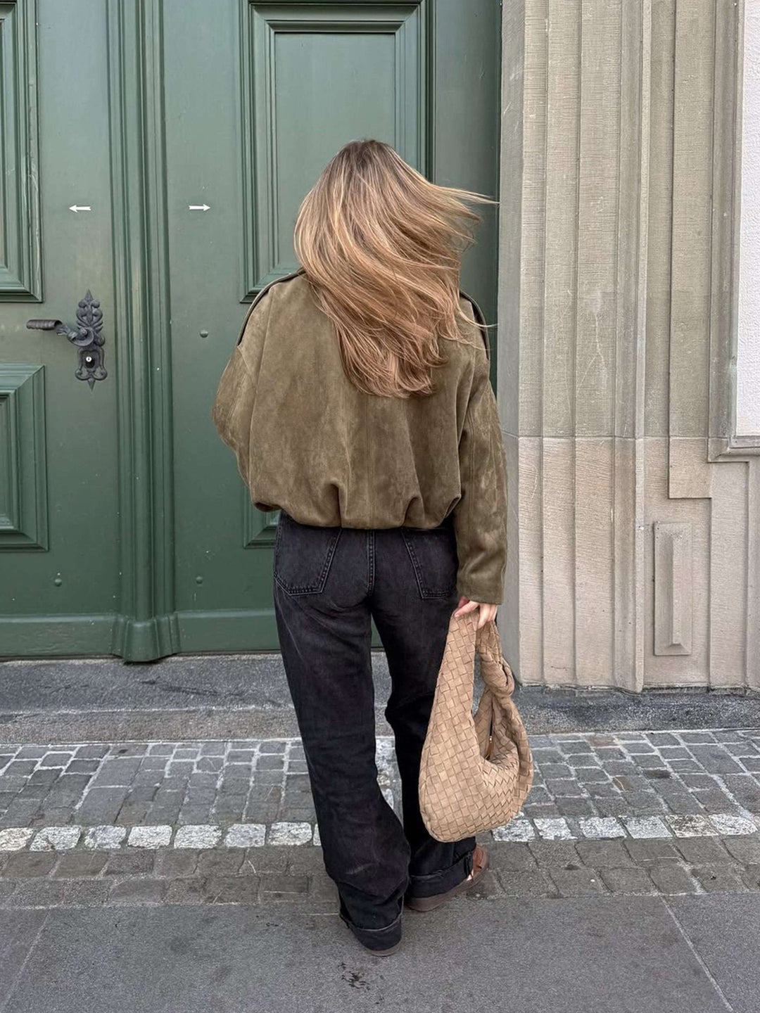 Drune | Wildleder Bomberjacke