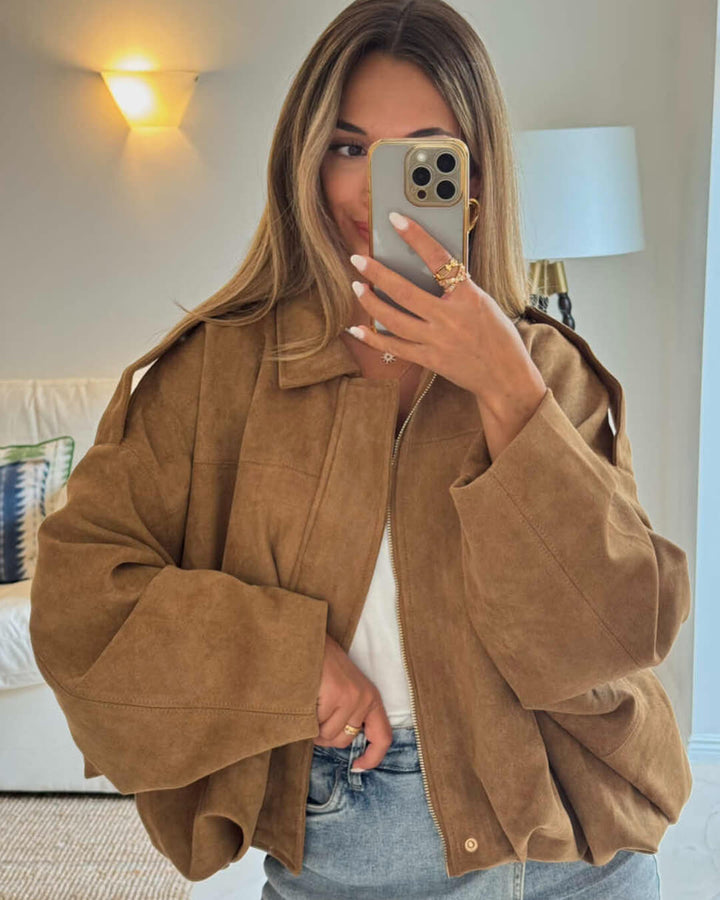 Drune | Wildleder Bomberjacke