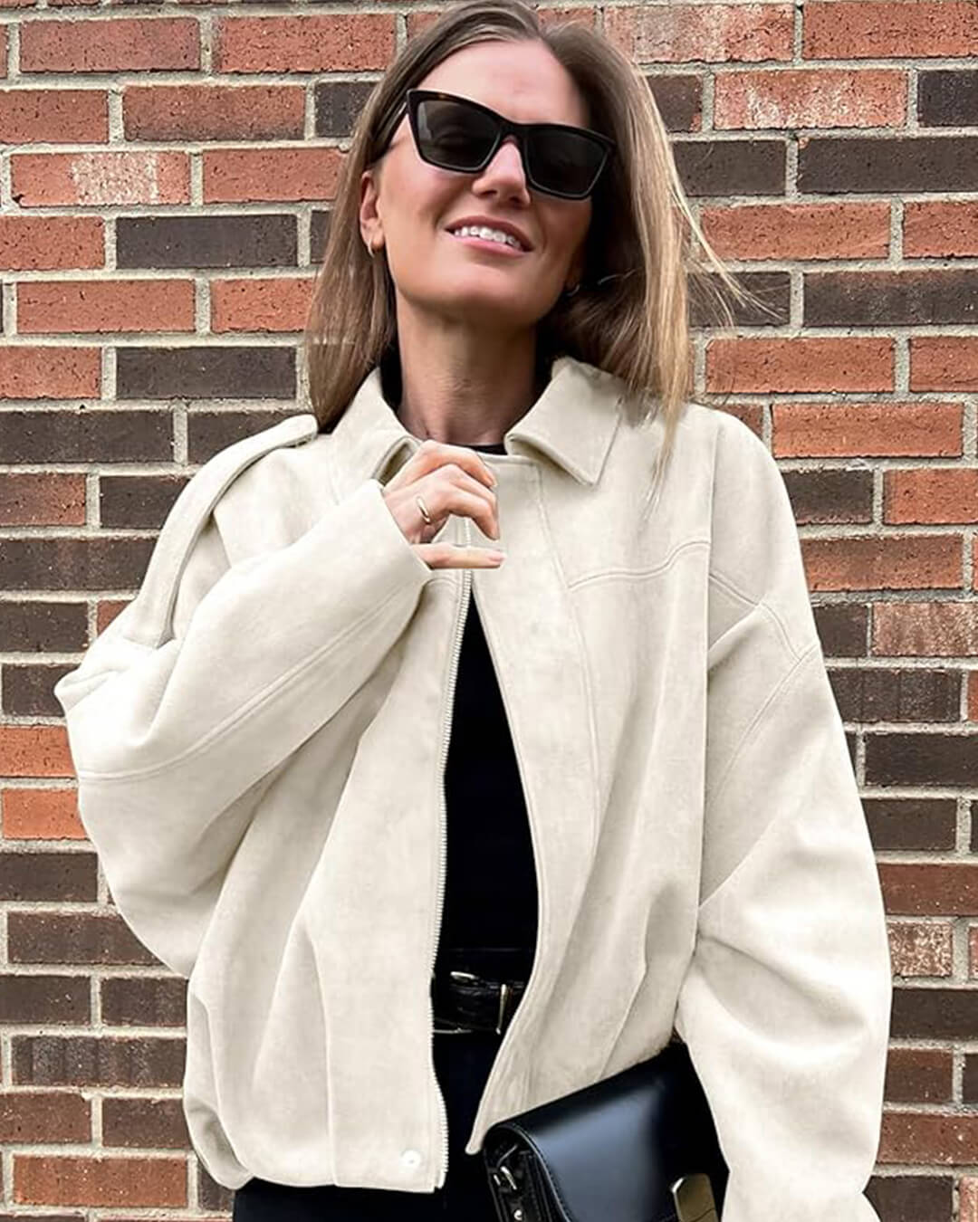 Drune | Wildleder Bomberjacke