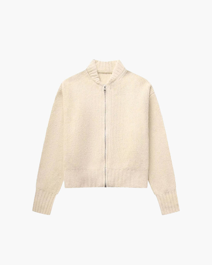 Drune | Cardigan Vintage Strickjacke mit Reißverschluss