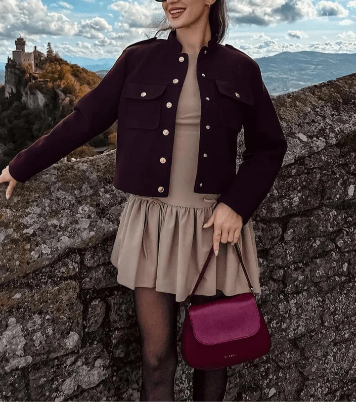 Drune | Bomberjacke mit goldenen Details
