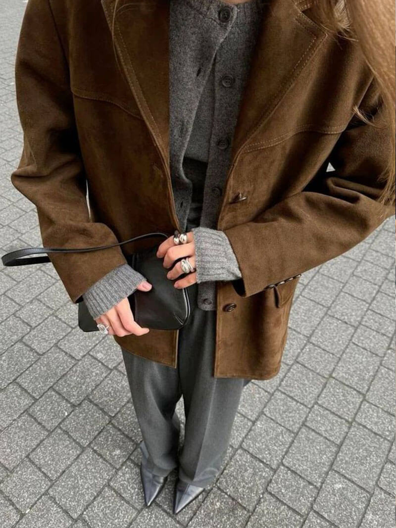 Drune | Faux-Suede-Blazer