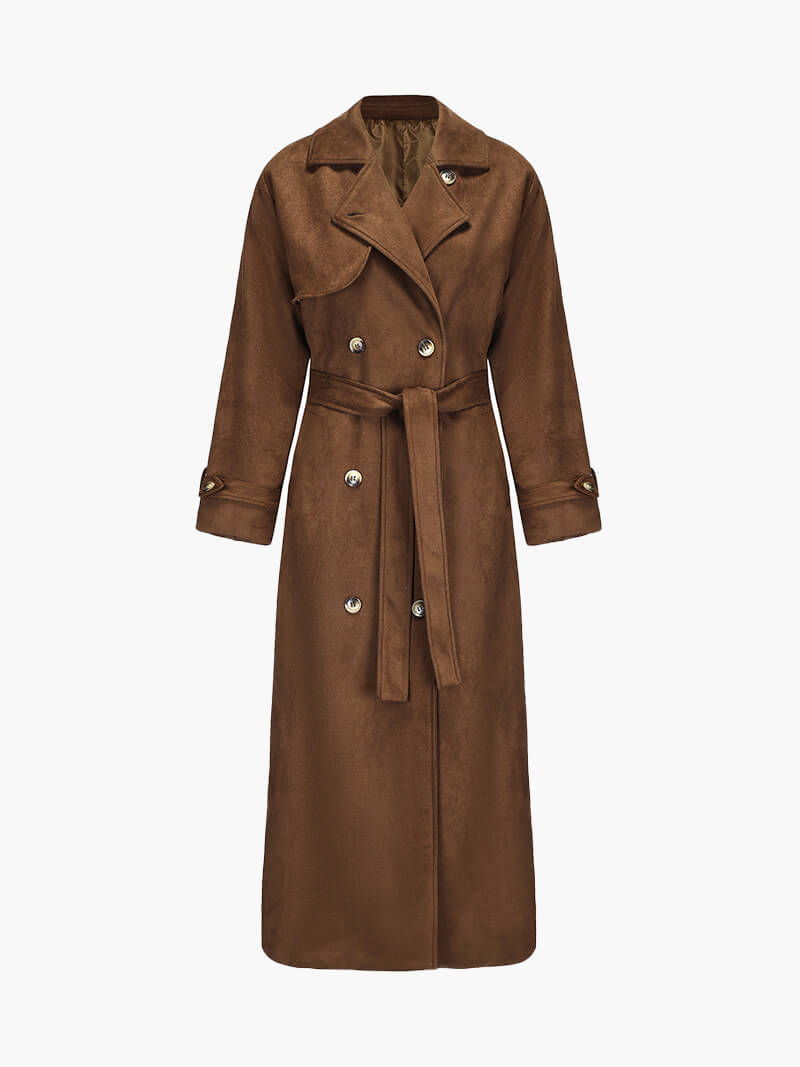 Drune | Kunstleder Trenchcoat