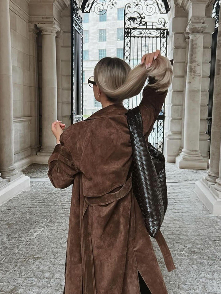 Drune | Kunstleder Trenchcoat