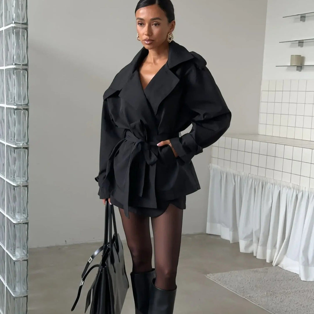 Drune | Crop Trenchcoat