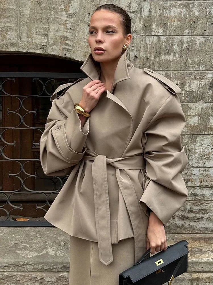 Drune | Crop Trenchcoat