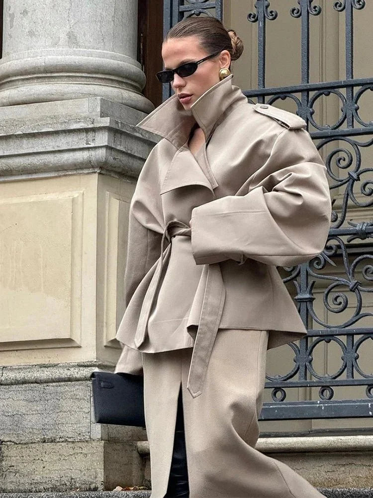 Drune | Crop Trenchcoat
