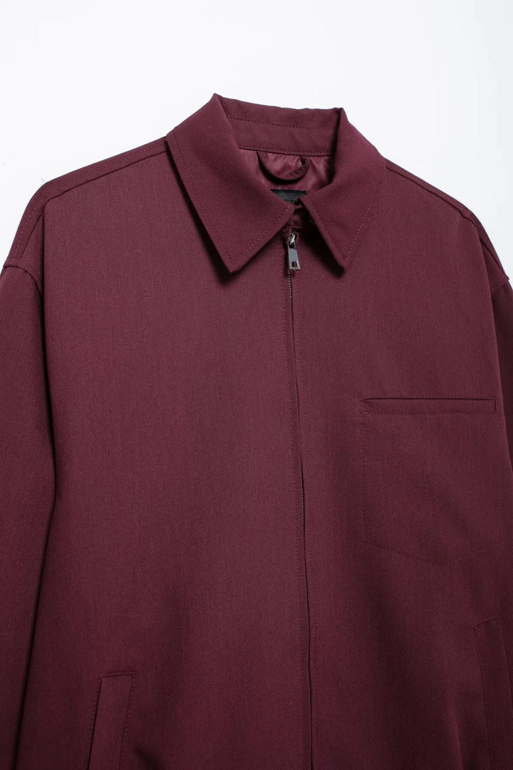 Drune | Burgunder Bomberjacke