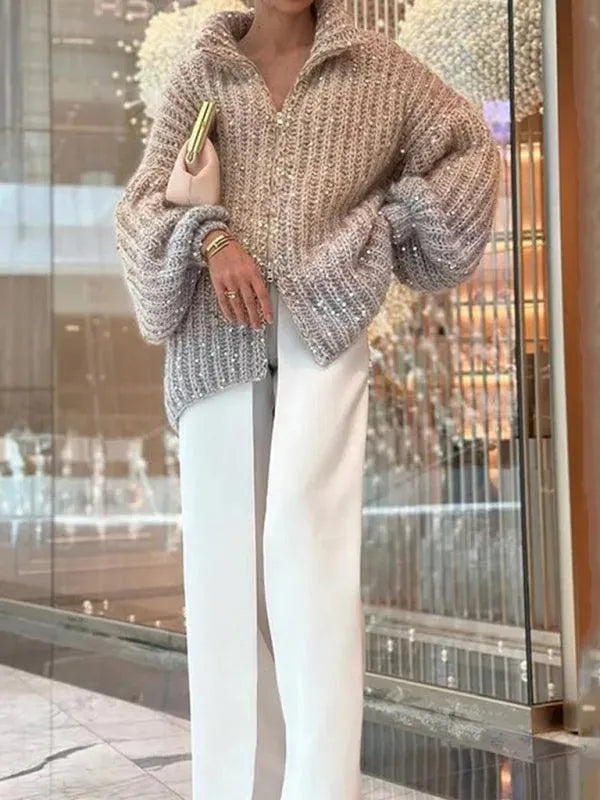 Drune | V-Ausschnitt Strickjacke Pullover