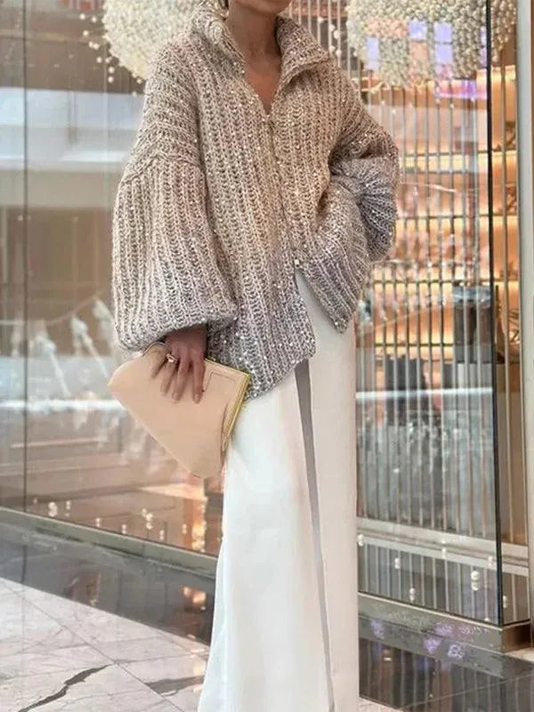 Drune | V-Ausschnitt Strickjacke Pullover