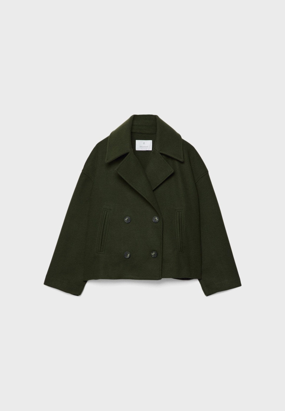 Drune | Kurze Doppelte Winterjacke mit Weiten Revers