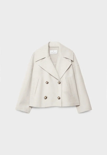 Drune | Kurze Doppelte Winterjacke mit Weiten Revers