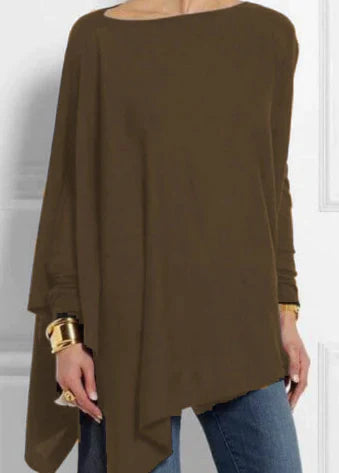 Drune | Eleganter Poncho mit edler Haptik und asymmetrischem Schnitt