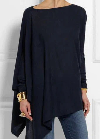 Drune | Eleganter Poncho mit edler Haptik und asymmetrischem Schnitt