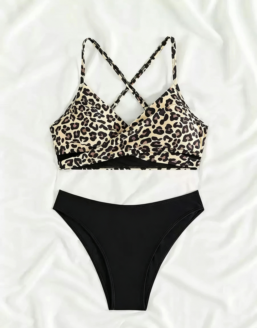 Damen Sportlicher Bikini mit Rückenschnürung Drune