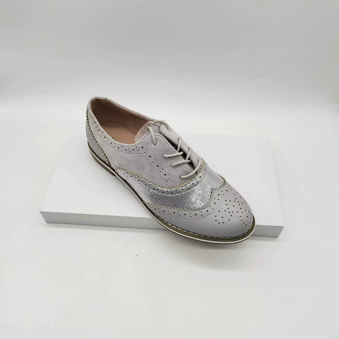 Drune | Brogues Schuhe Echtes Leder Klassische Schnürung Elegantes Perforiertes Design