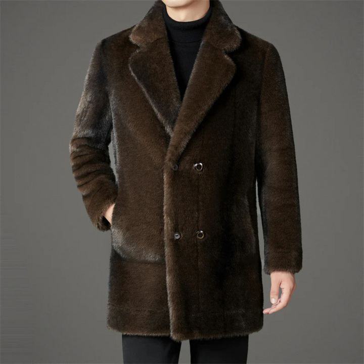 Drune | Einreihiger Pelz Warmer Mantel