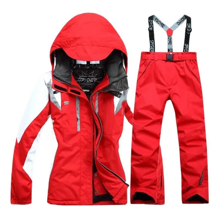Drune | Winddichter 2 Teiliger Skianzug mit Kapuze Warmer Jacke und Passender Hose