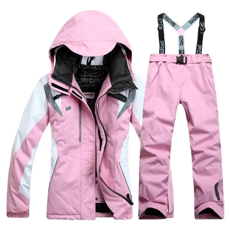 Drune | Winddichter 2 Teiliger Skianzug mit Kapuze Warmer Jacke und Passender Hose
