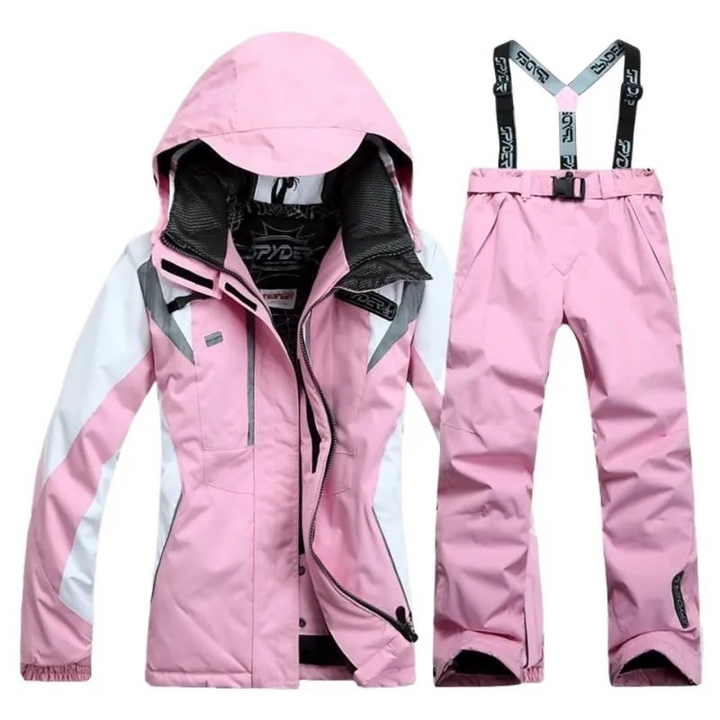Drune | Winddichter 2 Teiliger Skianzug mit Kapuze Warmer Jacke und Passender Hose