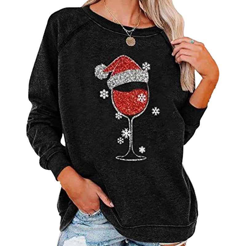 Drune | Festliche Cheers Weinglas Sweatshirt