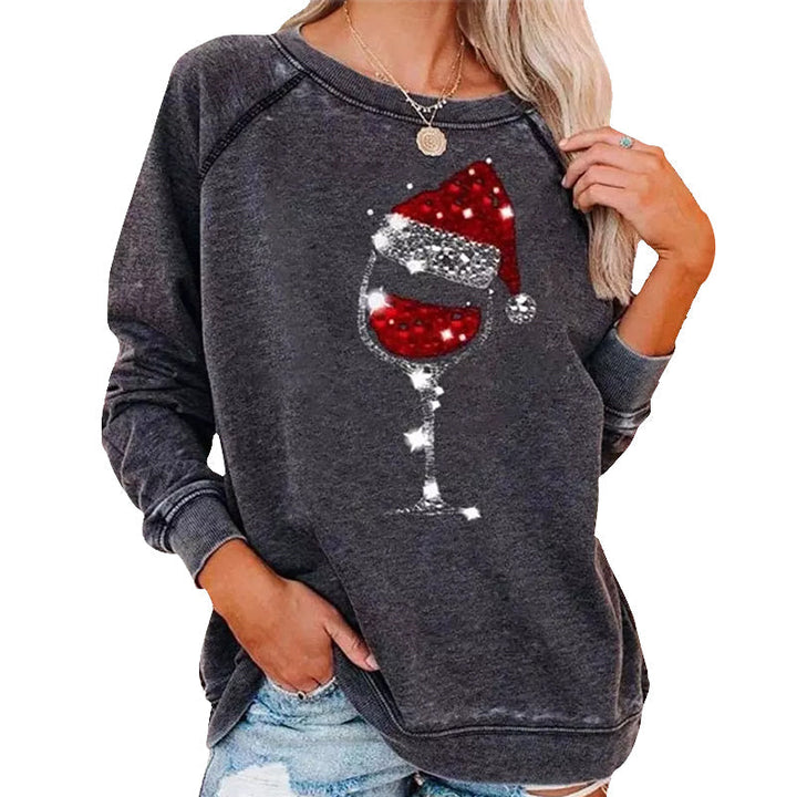 Drune | Festliche Cheers Weinglas Sweatshirt