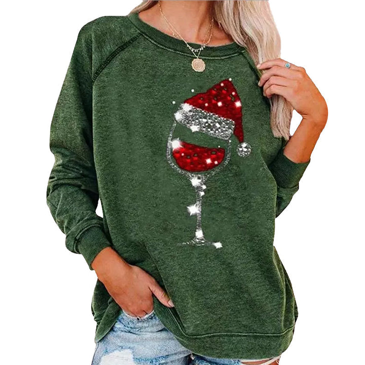 Drune | Festliche Cheers Weinglas Sweatshirt