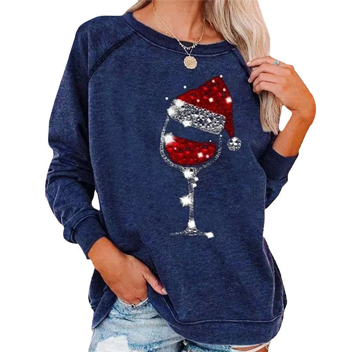 Drune | Festliche Cheers Weinglas Sweatshirt