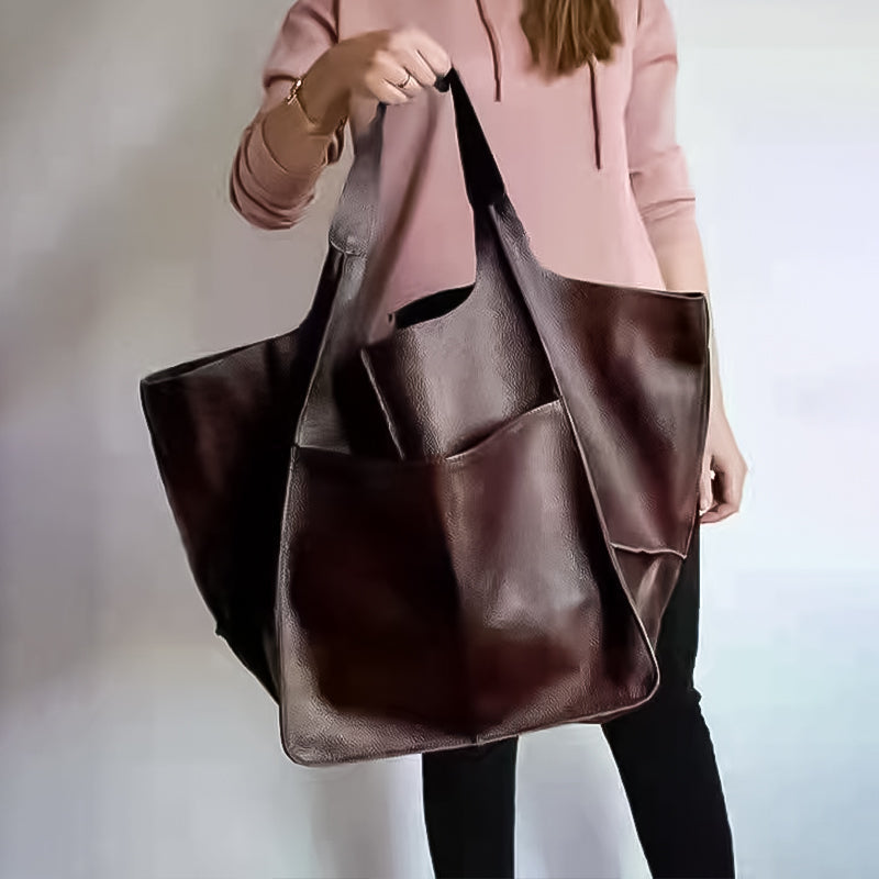 Drune | Überdimensionale Leder Schultertasche für Damen
